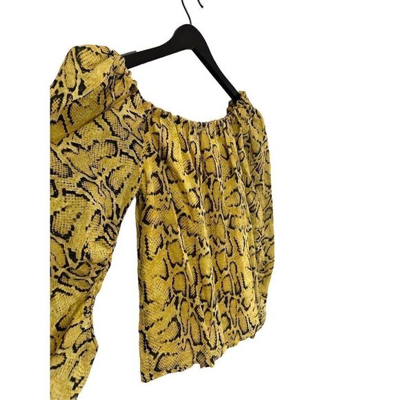 NWT Frame off the shoulder billow top In python size small - Picture 9 of 10